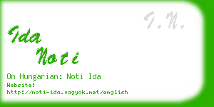 ida noti business card